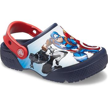 Crocs Fun Lab Avengers Patch Clog Tmavomodre - Detske Dreváky